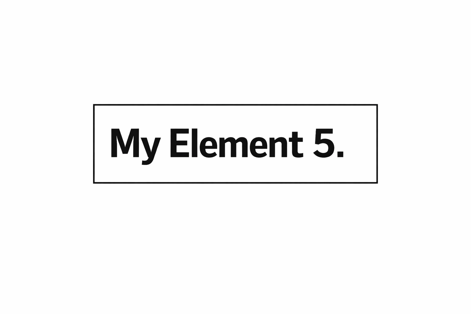 My Element 5.